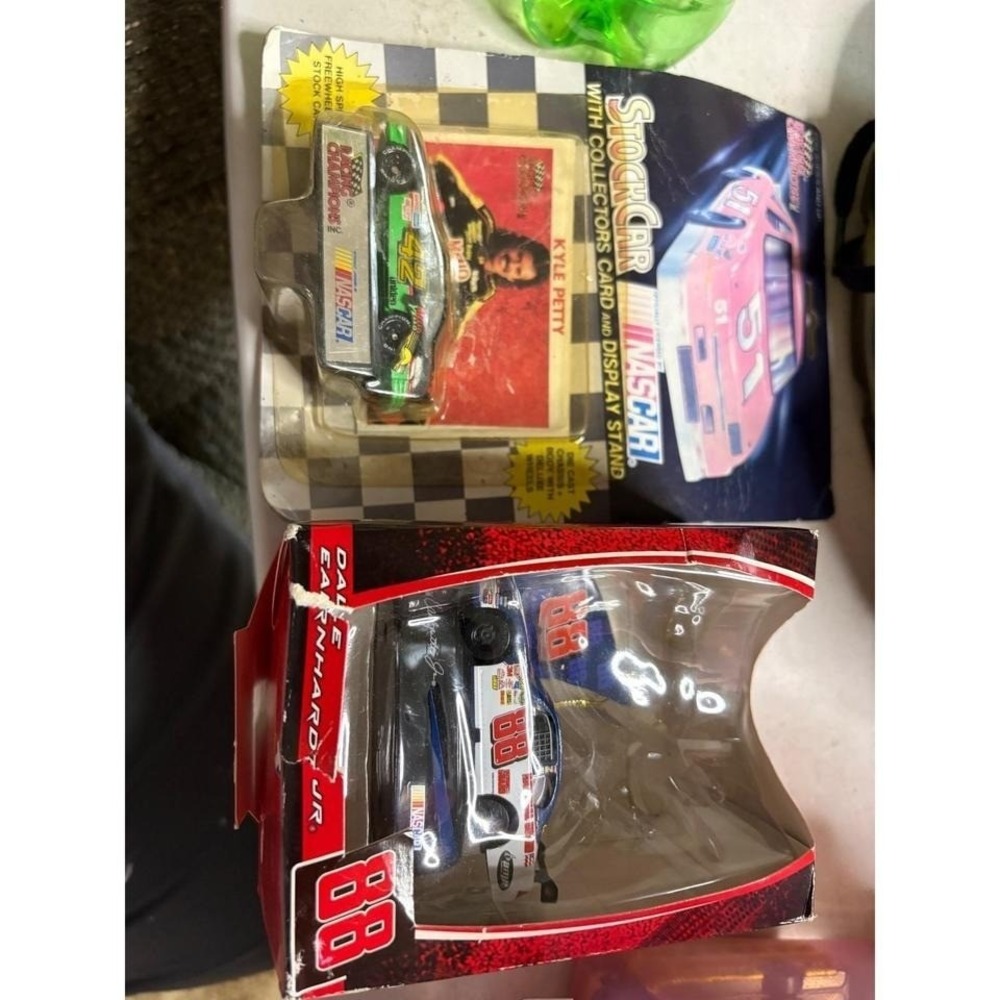 NASCAR Kyle Petty #42 Mello Yello Diecast & Dale Earnhardt Jr #88 Ornament Lot